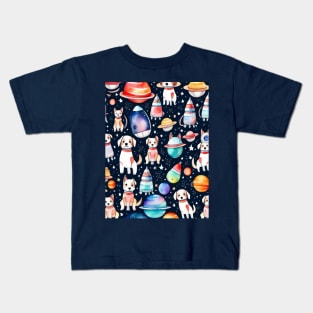 Cute space dogs Kids T-Shirt